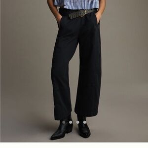 The Izzie relaxed pull on barrel pants by pilcro, size small, black